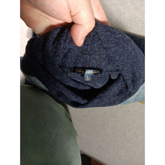 Lily‎ London Colorful Abstract Artsy Brushstrokes Vibrant Pullover Sweater L - Picture 4 of 6